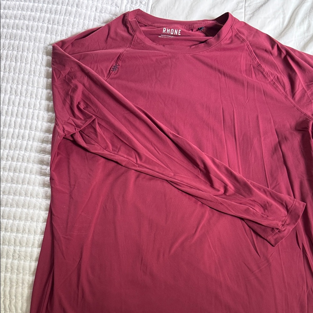 Rhone Long Sleeve Tee - Deep Red